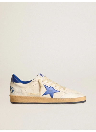 Women’s Ball Star Wishes in white nappa leather with bright blue star and heel tab