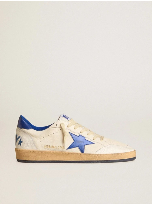 Women’s Ball Star Wishes in white nappa leather with bright blue star and heel tab