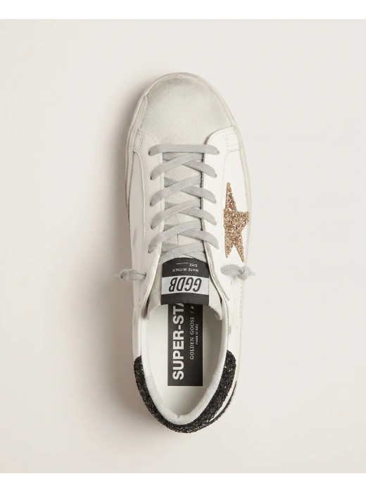 Super-Star in Nappa Leather with Gold Glitter Star