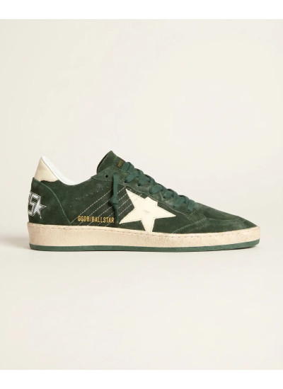 Ball Star Green suede with White leather star and White heel tab