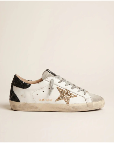 Super-Star in Nappa Leather with Gold Glitter Star