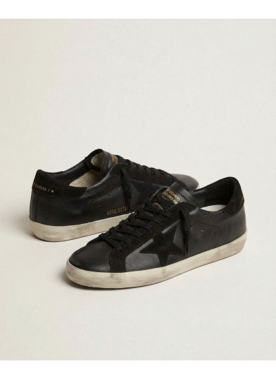 Super Star Black-suede star