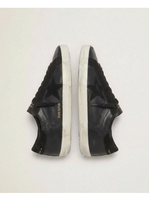 Super Star Black-suede star