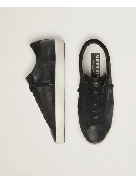 Super Star Black-suede star