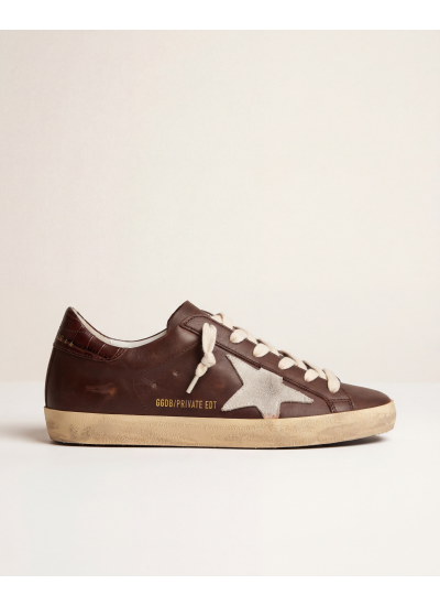 Super Star Brown croco-print