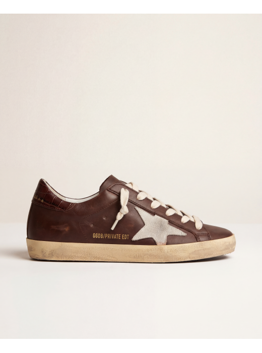 Super Star Brown croco-print