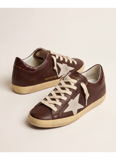 Super Star Brown croco-print