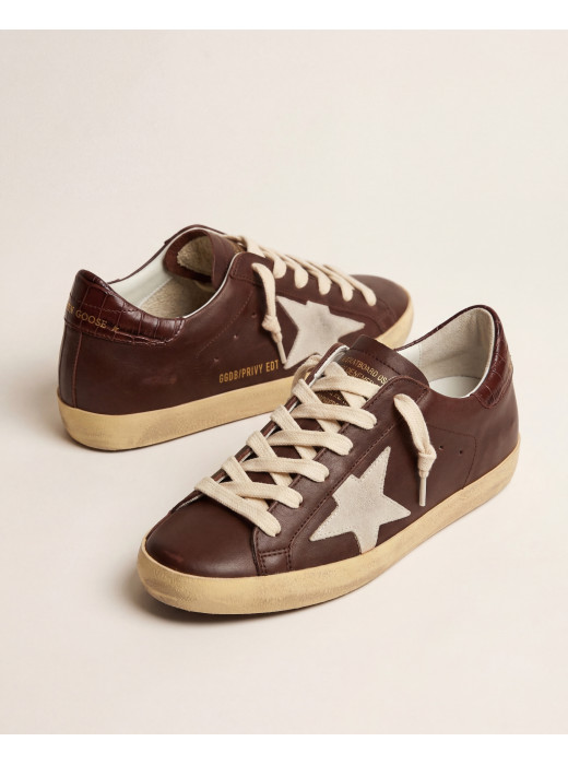 Super Star Brown croco-print