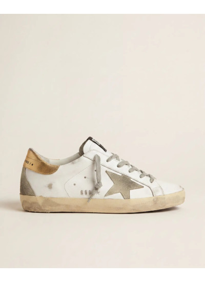 Super-Star Sneakers in Gold With Gold Heel Tab