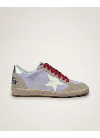 Ball Star Sneakers in Lilac Suede With White Star