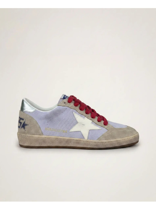 Ball Star Sneakers in Lilac Suede With White Star