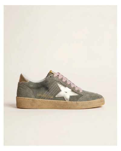 Ball Star in Khaki Suede With Gold Star
