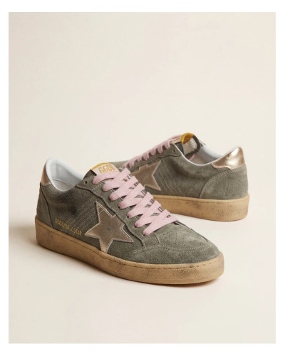 Ball Star in Khaki Suede With Gold Star