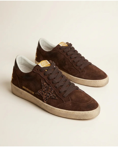 Ball Star in Brown Suede With White Star and Heel Tab