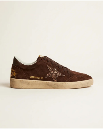 Ball Star in Brown Suede With White Star and Heel Tab