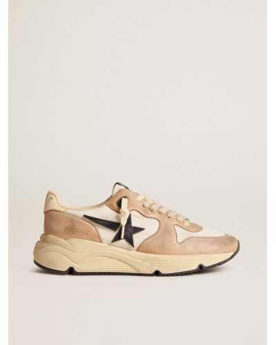 Running Sole in nylon and nubuck with dark blue suede star
