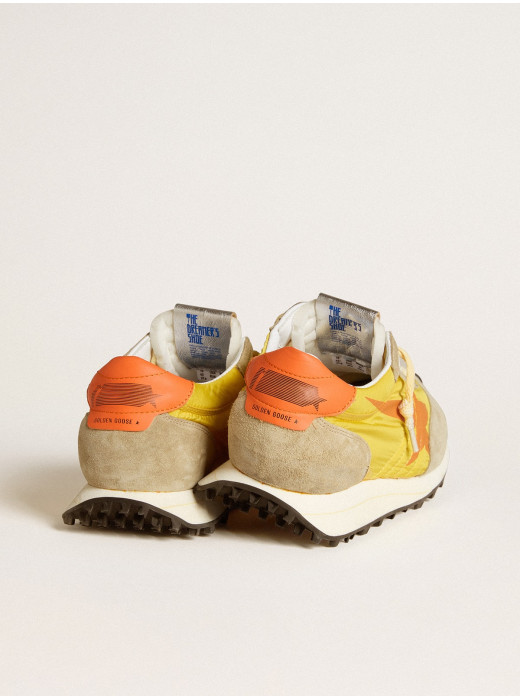 Mens Marathon with yellow nylon upper and orange star