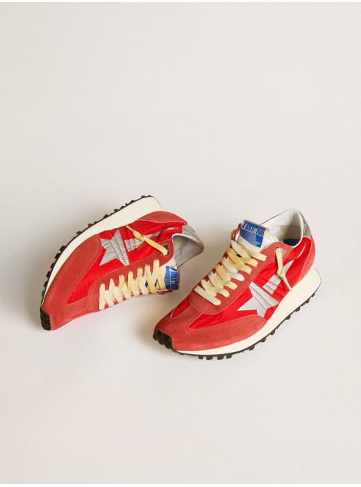 Mens Marathon with red nylon upper and silver star
