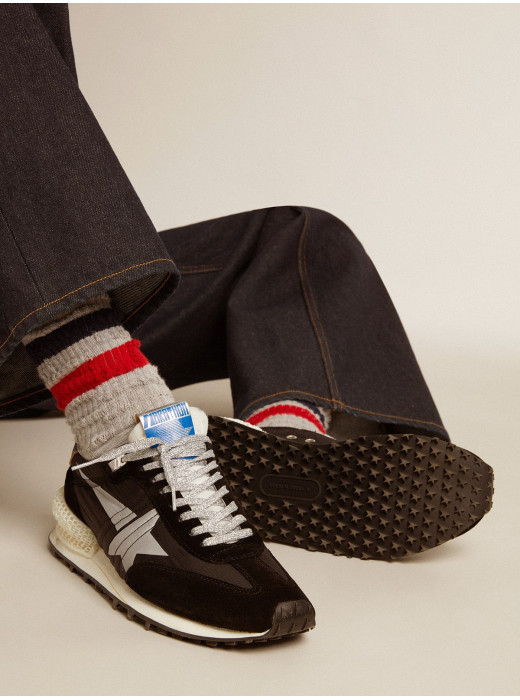 Mens Marathon with black ripstop nylon upper and silver star