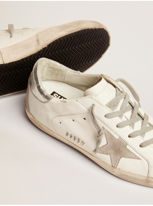 Super-Star with silver heel tab and metal stud lettering