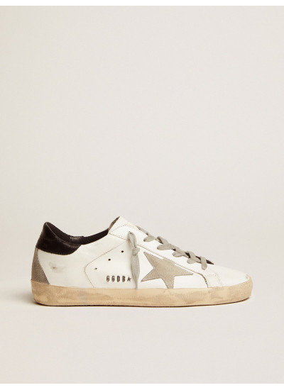 Super-Star with black heel tab and metal stud lettering