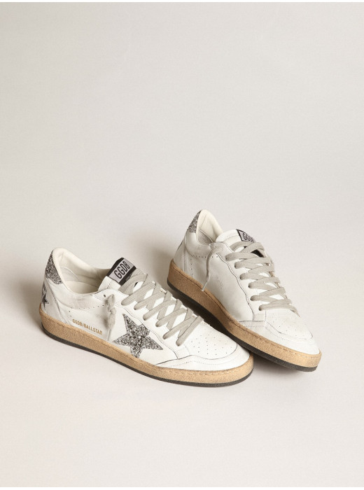 Ball Star in nappa with white star and glitter heel tab