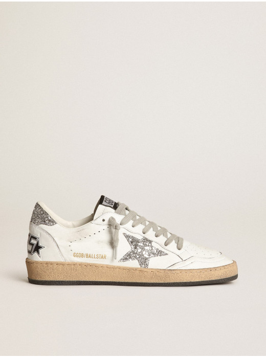 Ball Star in nappa with white star and glitter heel tab