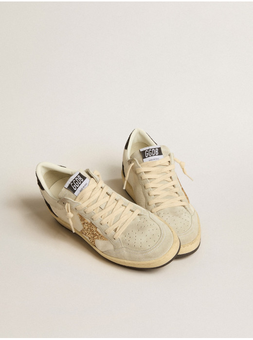 Ball Star LTD in nappa and suede with glitter star and black heel tab