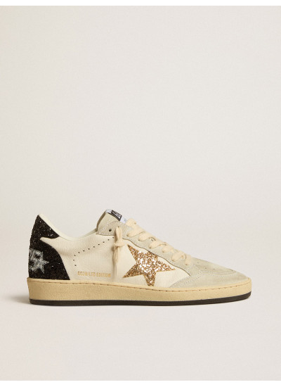 Ball Star LTD in nappa and suede with glitter star and black heel tab