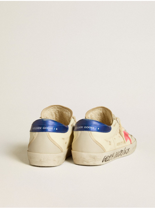 Super-Star in nappa with suede star and metallic leather heel tab