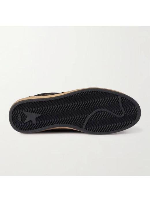 Mens Ball Star in Black Fabric With Black Star
