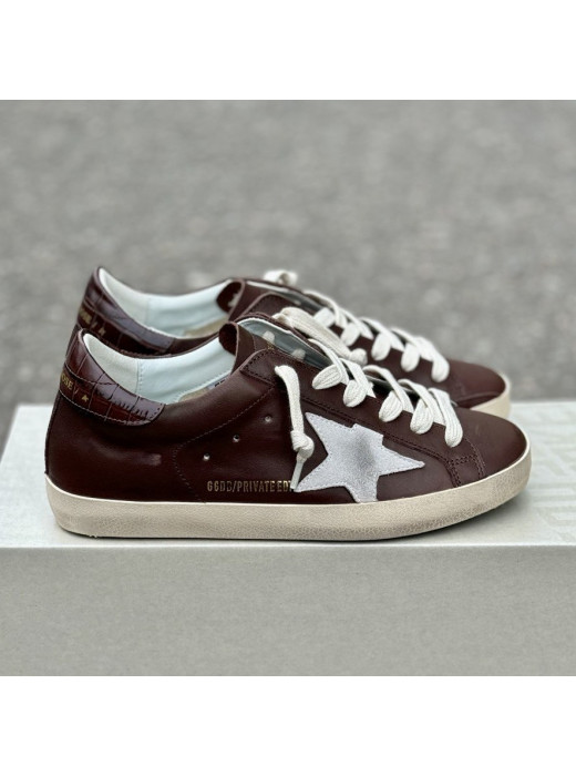 Super Star Brown croco-print