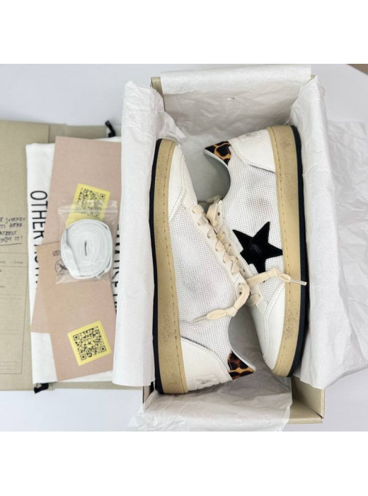 Ball Star Beige canvas and leo heel