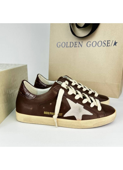 Super Star Brown croco-print