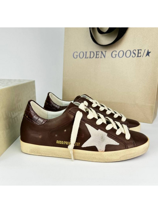 Super Star Brown croco-print