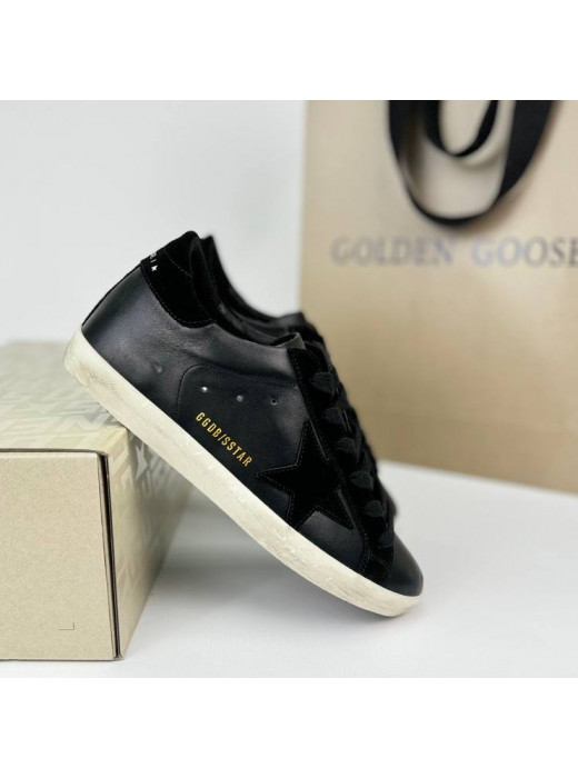 Super Star Black-suede star