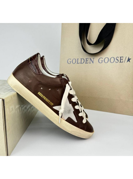 Super Star Brown croco-print