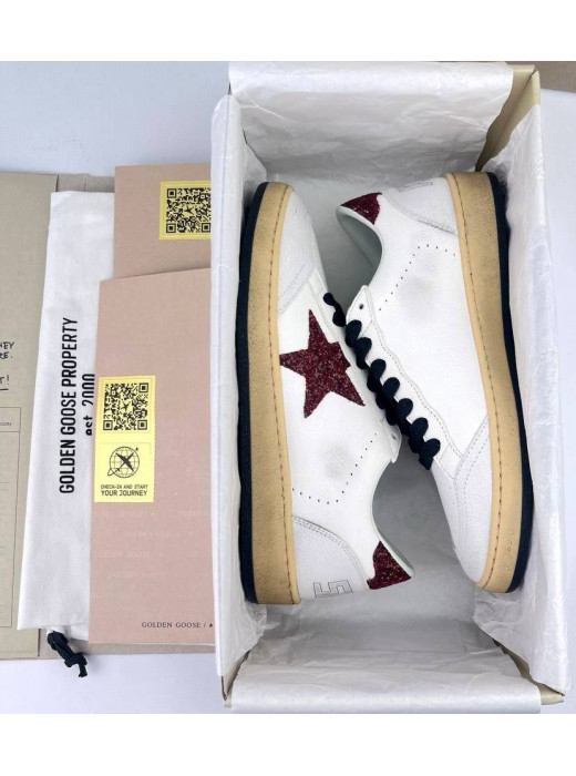 Ball Star Burgundy glitter star