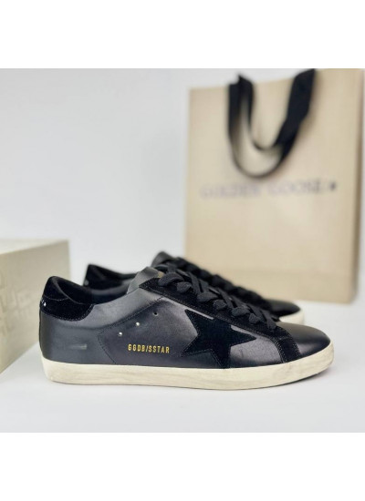 Men`s Super Star Black-suede star