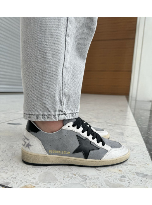 Ball Star Gray nappa black star