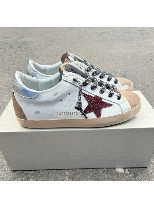 Super Star Burgundy glitter star