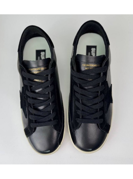 Men`s Super Star Black-suede star
