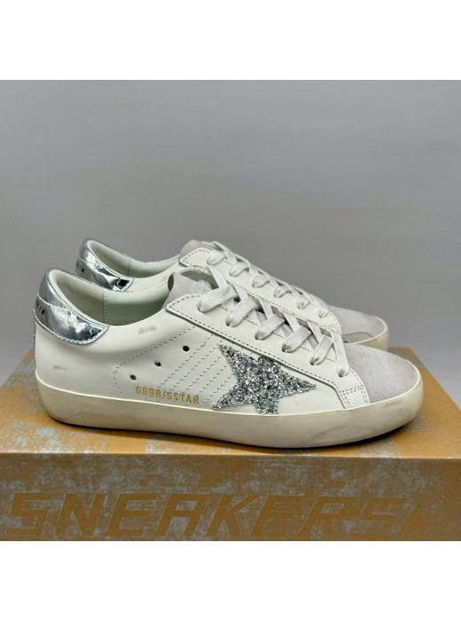 Super Star Metallic silver heel tab