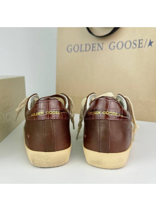 Super Star Brown croco-print