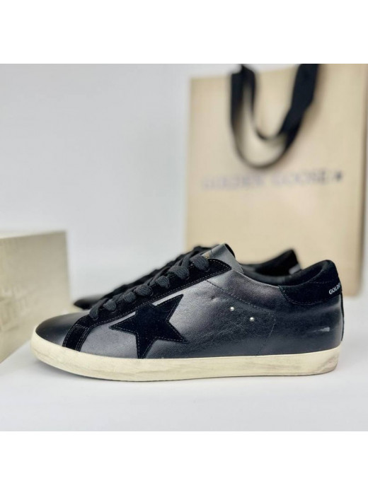 Men`s Super Star Black-suede star