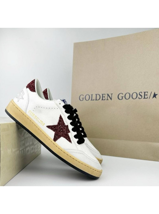 Ball Star Burgundy glitter star
