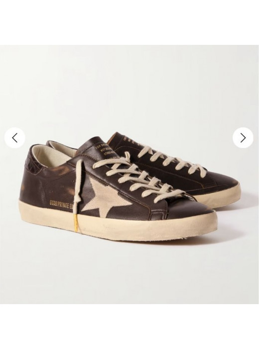 Men`s Super Star Brown croco-print