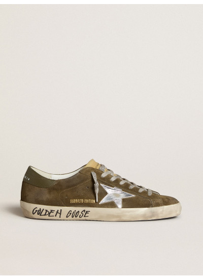 Men's Super-Star LTD in suede with metallic leather star and leather heel tab