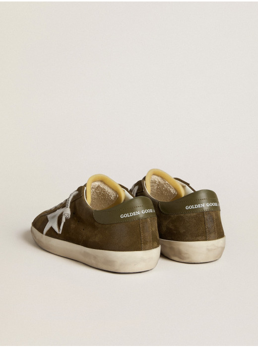 Men's Super-Star LTD in suede with metallic leather star and leather heel tab