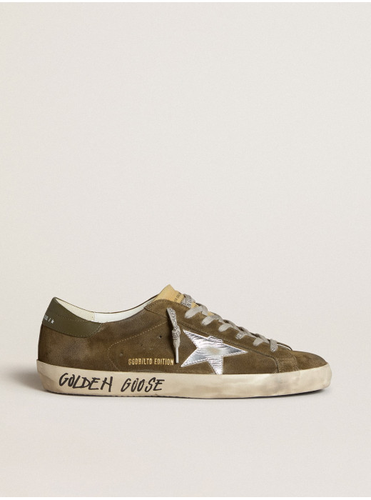 Men's Super-Star LTD in suede with metallic leather star and leather heel tab